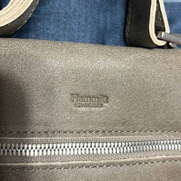 NWT Hammitt Tony Medium Pewter Brushed Silver Leather Crossbody Bag - Picture 3 of 12